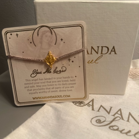 Ananda Soul Bracelet - You Are Loved - Brand New 22k Gold Plated - Picture 5 of 9
